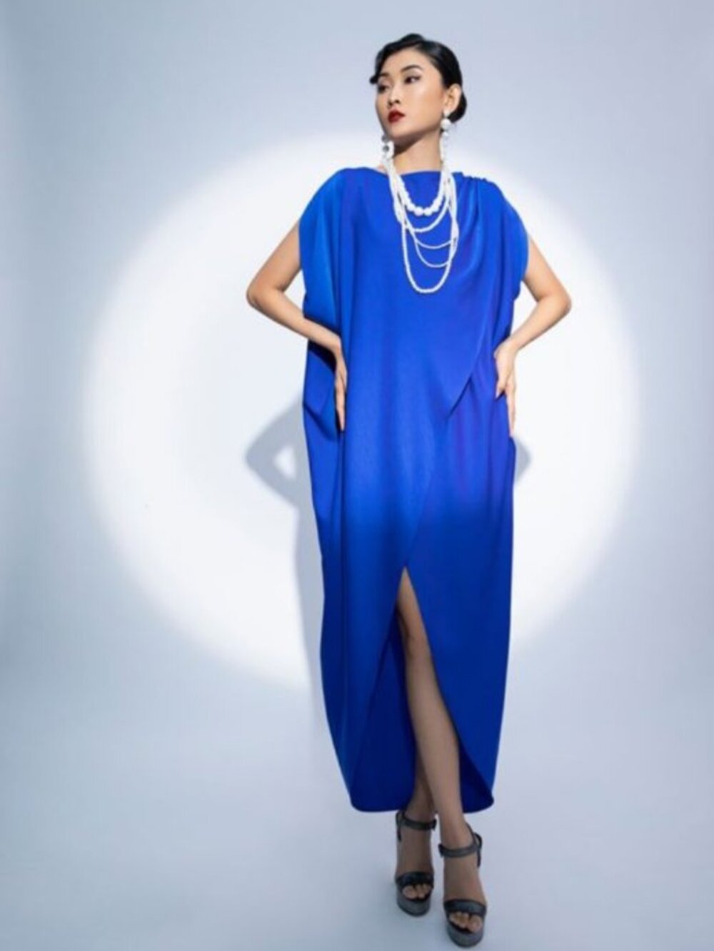 VROSA Vu Tuong Vi Luxury Silk Dress, 100% Luxury Heavy Silk, F is One Size (S-L)
